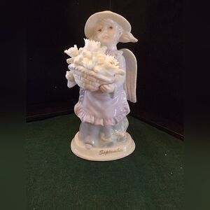 EUC "September" Figurine From Russ Berrie And Co. C 1980s